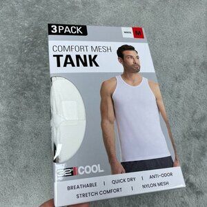 Comfort Mesh Tank 3-Pack 32Degrees Cool White Medium Quick Dry a0683